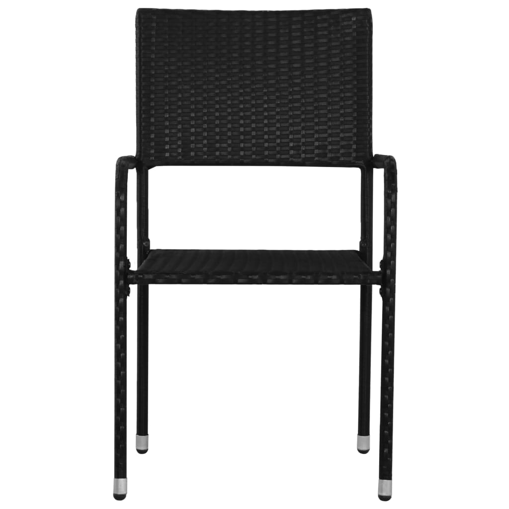 Ass Zealot Sitcom Set de masa si scaune de exterior, 9 piese, negru