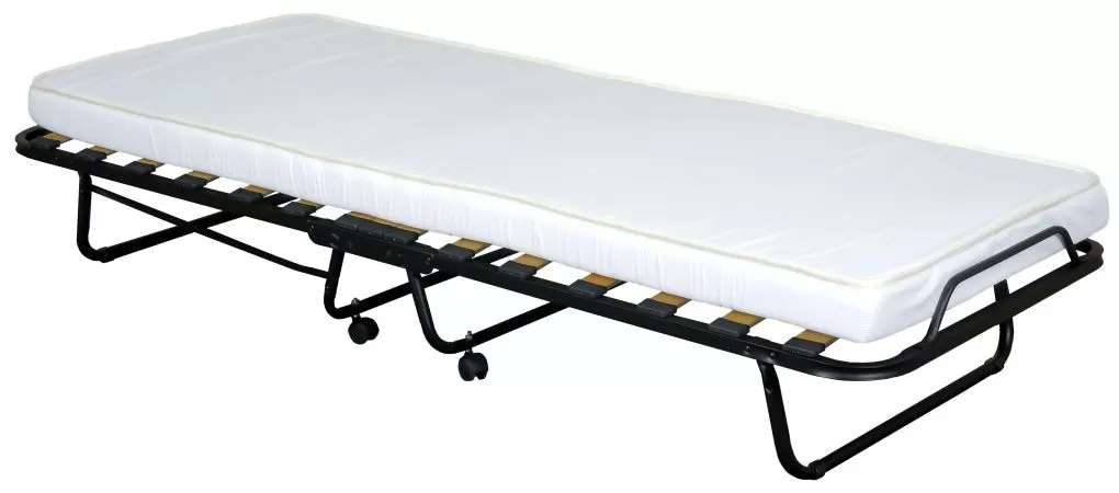 Pat pliant Sesam, negru si alb, 90x200x28 cm