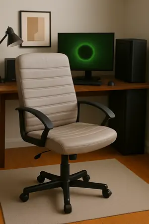 Scaun de birou directorial US72 Rilke, bej, 58x60.5x97.5-109 cm