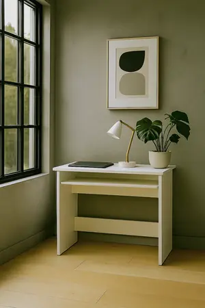 Birou Ivett, alb, 80x48x73 cm