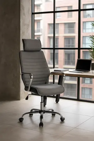 Scaun de birou directorial US65, gri, 57x68x114-124 cm
