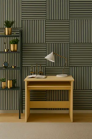 Set 4 buc Panou riflat acustic, gri, UnicSpot, 60x60x2.1 cm