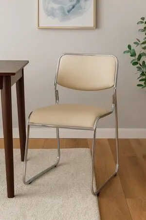 Scaun vizitator Eco, bej, 40x43x76 cm