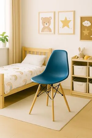 Scaun living Lunaria, turcoaz, 46.5x56x81 cm