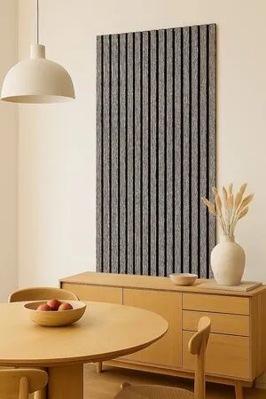 Panou riflat acustic, lemn antichizat, UnicSpot, 240x60x2.1 cm