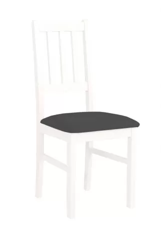 Scaun living/bucatarie Bosini 4, alb/gri catifea, 40x43x94 cm, UnicSpot