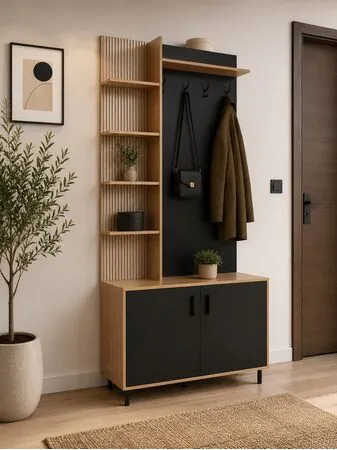 Mobilier de hol Verena, cu pantofar, 60x35x200cm