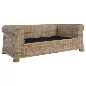 Canapea cu 2 locuri cu perne, maro, 155 x 78 x 67 cm