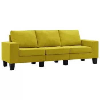 Canapea cu 3 locuri, galben, 198.5 x 70 x 75 cm
