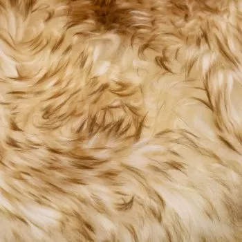 Covor din blana de oaie, maro melanj, 60 x 180 cm