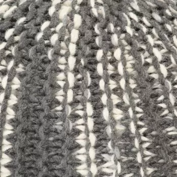 Fotoliu puf tricotat manual, gri închis