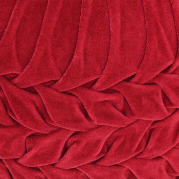 Fotoliu puf, design romburi, roșu 40 x 30 cm, catifea de bumbac