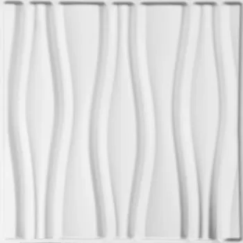 Panouri de perete 3D GA-WA14. 24 buc., alb, 50 cm