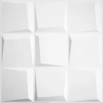 Panouri 3D de perete GA-WA21. 24 buc., alb, 50 cm