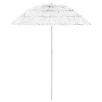 Umbrelă de plajă, alb, 180 cm