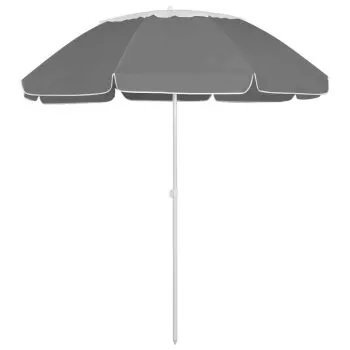  Umbrelă de soare de plajă, antracit, 300 cm
