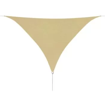  Parasolar din țesătură oxford, triunghiular, 5 x 5 x 5 m, bej 