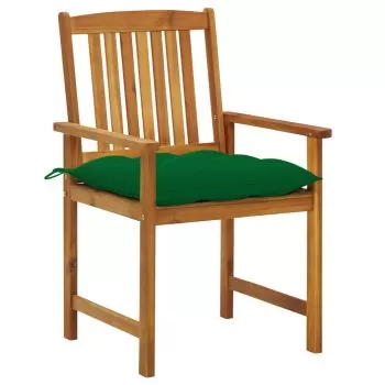 Set 4 bucati scaune regizor cu perne, verde