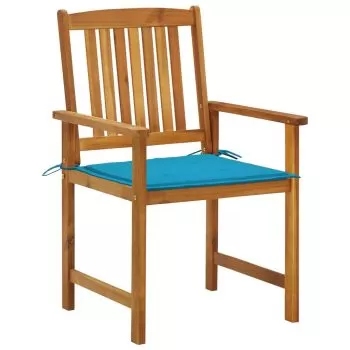 Set 4 bucati scaune regizor cu perne, albastru