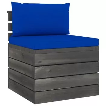 Canapea de gradina din paleti, albastru