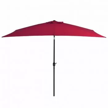 Umbrelă de soare exterior stâlp metalic, roșu bordo, 300x200 cm