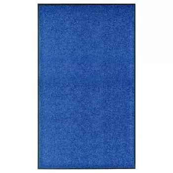  Covoraș de ușă lavabil albastru 90x150 cm