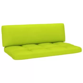 Canapea de mijloc din paleti de gradina, gri si verde strălucitor
