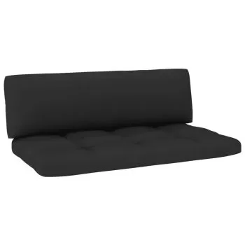 Canapea de mijloc din paleti de gradina, gri si negru