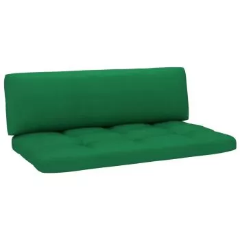 Canapea de mijloc din paleti de gradina, gri si verde