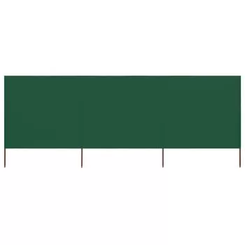 Paravan anti-vant cu 3 panouri, verde, 400 x 160 cm