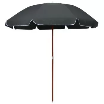 Umbrelă de soare cu stâlp din oțel, antracit, 240 cm