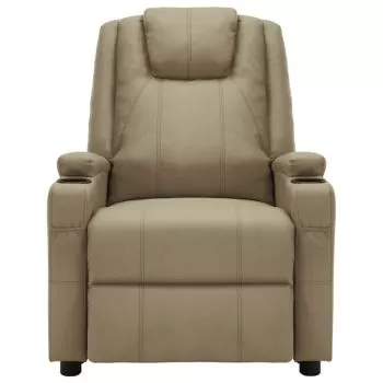 Fotoliu masaj rabatabil electric, cappuccino