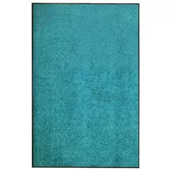  Covoraș de ușă lavabil, cyan, 120 x 180 cm
