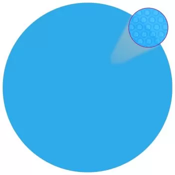 Folie solara rotunda din PE pentru piscina, albastru, 488 cm