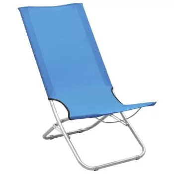 Set 2 bucati scaune de plaja pliante, albastru