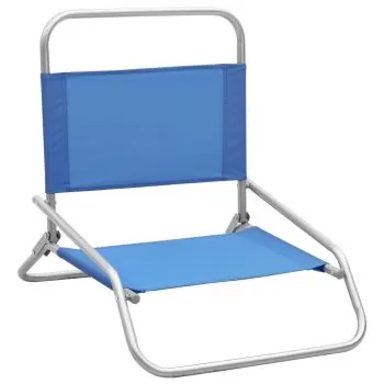Set 2 bucati scaune de plaja pliante, albastru