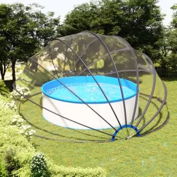 Cupola pentru piscina, multicolor, 550 x 275 cm