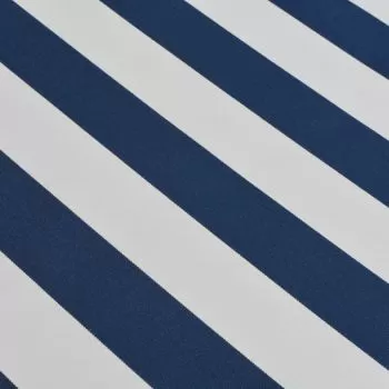 Copertina pliabila cu actionare manuala, albastru si alb, 400 cm