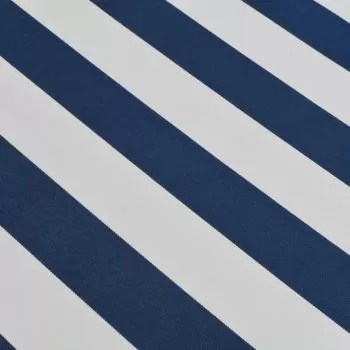 Copertina pliabila cu actionare manuala, albastru si alb, 450 cm