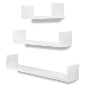 Set 6 bucati rafturi de perete, alb, 60 x 12 x 10 cm