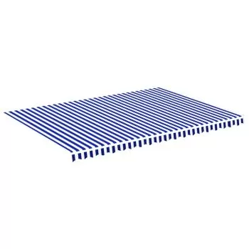 Panza de rezerva copertina, albastru si alb, 500 x 350 cm