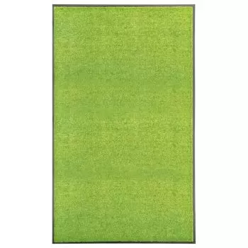  Covoraș de ușă lavabil, verde, 90 x 150 cm
