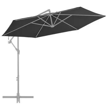 Panza de schimb umbrela de soare, negru, 300 cm