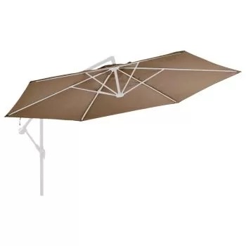Panza de schimb umbrela de soare consola, gri taupe, 350 cm