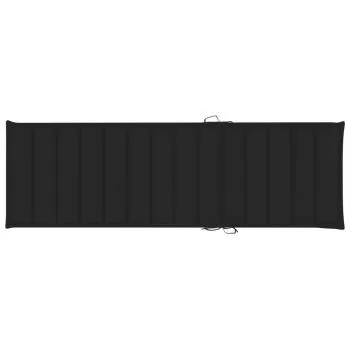 Perna de sezlong, negru, 200 x 60 x 3 cm