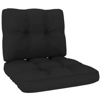 Set 2 bucati perne pentru canapea din paleti, negru, 50 x 50 x 10 cm