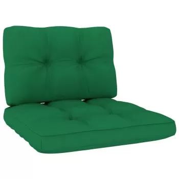 Set 2 bucati perne pentru canapea din paleti, verde, 60 x 60 x 10 cm