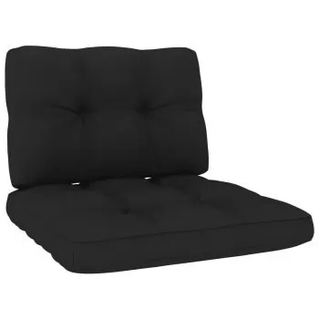 Set 2 bucati perne pentru canapea din paleti, negru, 60 x 60 x 10 cm