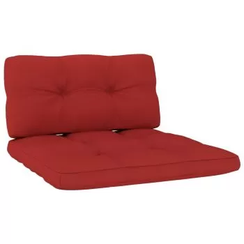 Set 2 bucati perne pentru canapea din paleti, rosu, 80 x 80 x 10 cm
