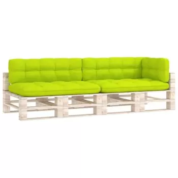 Set 5 bucati perne pentru canapea din paleti, verde deschis